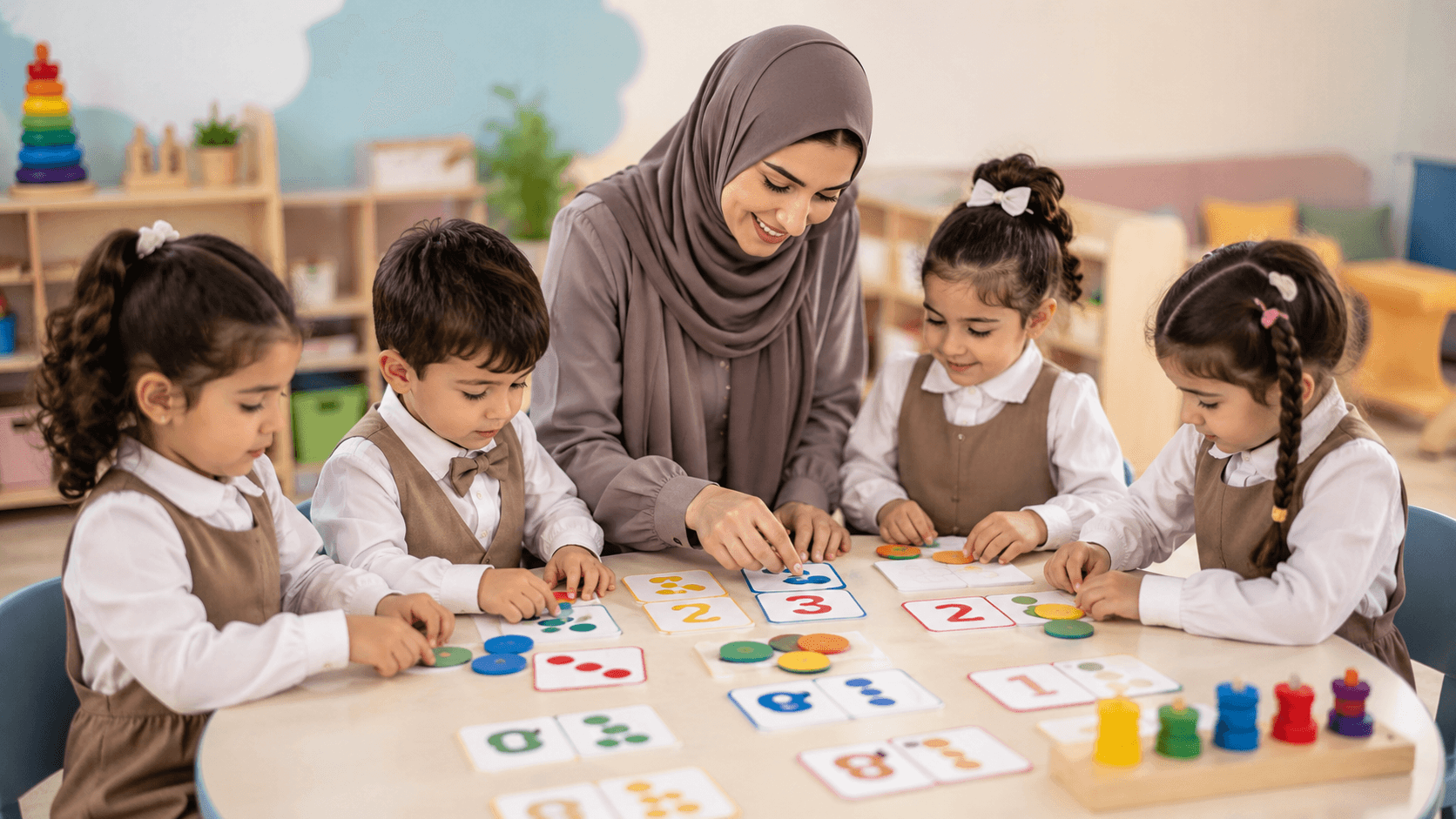 التعلّم باللعب في روضة مدرسة الدكتور غزال: نشاط تفاعلي لتنمية مهارات العدّ والتركيز لدى الأطفال