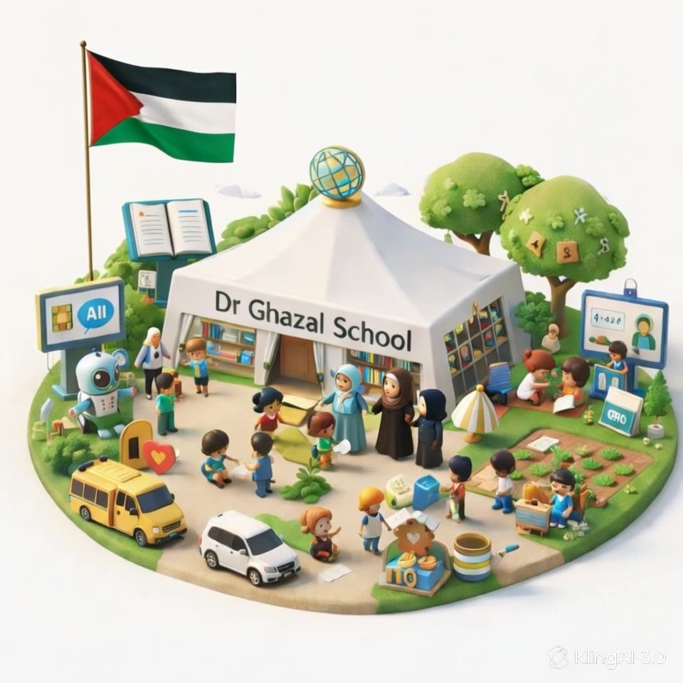 رسمة لمخيم مدرسة الدكتور غزال الصيفي
