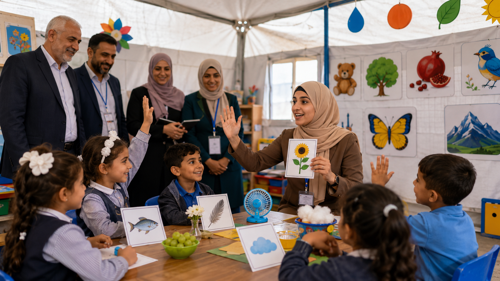 مدرسة الدكتور غزال تنظم درساً توضيحياً نوعياً في اللغة العربية لمديرية شرق غزة